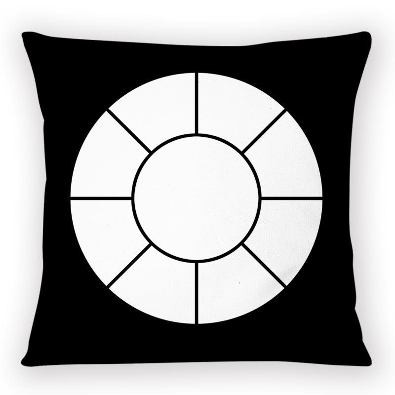 Fashionable black and white plaid pillowcase cat paw letter print pillowcase sofa cushion cover home bedroom room decoration