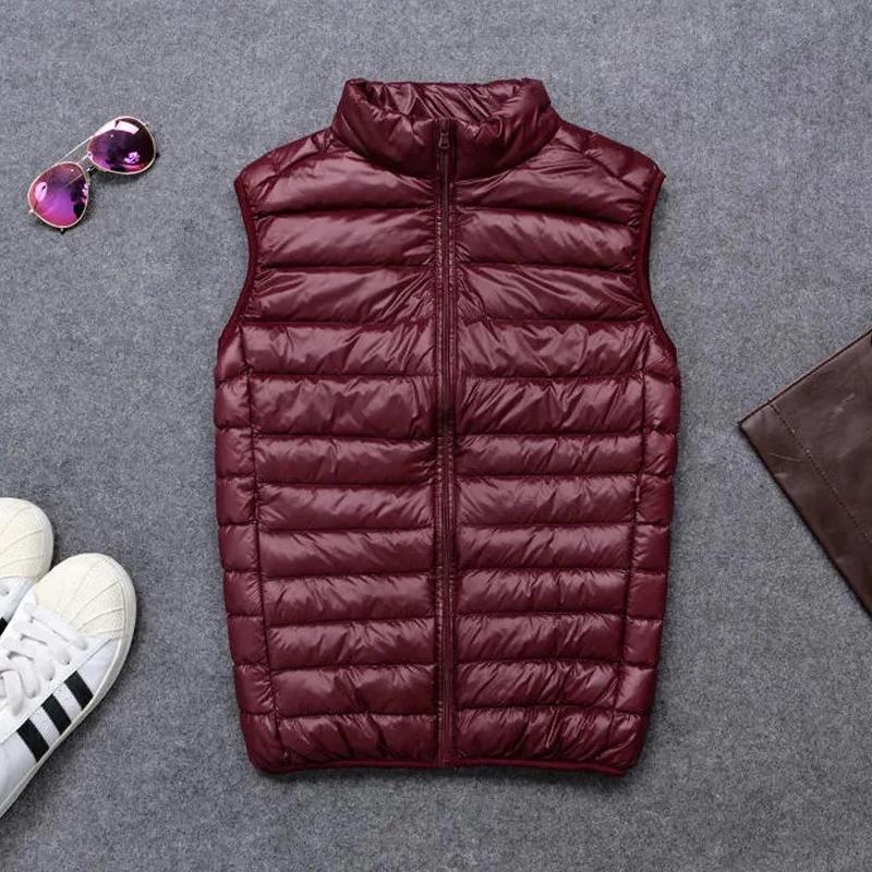 Coat Sleeveless Puffer Vest Jacket Ultra Thin Warm Lightweight Jacket Winter Men Vest Coats