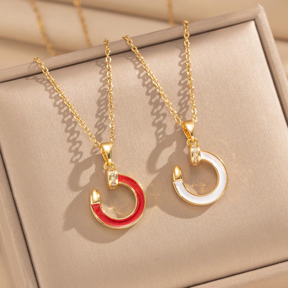 Collier Acier Titane Luxe Léger Style Coréen pour Femmes - Chaîne de Clavicule à Fermoir Anti-Décoloration.