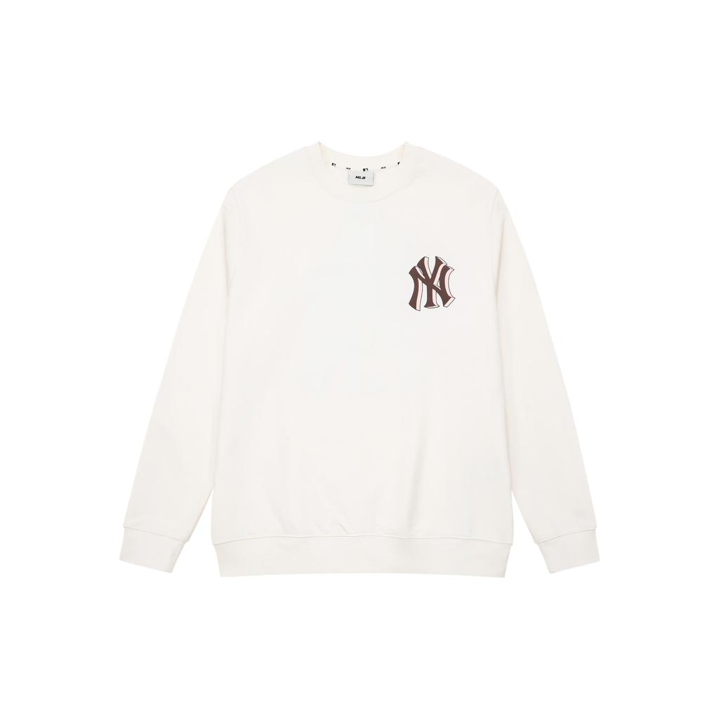 MLB New York Yankees Sweatshirts Unisex White Crew Neck Moderate Regular 3AMTM0934-50CRS