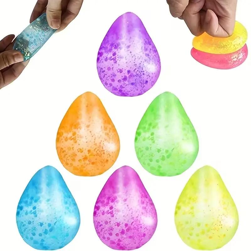 2pcs Taba Colorful Crystal Simulation Water Drop Squishy Toy, Soft Water Drop Squishy Fun |Squeeze Toy, Slow-Rebound Material