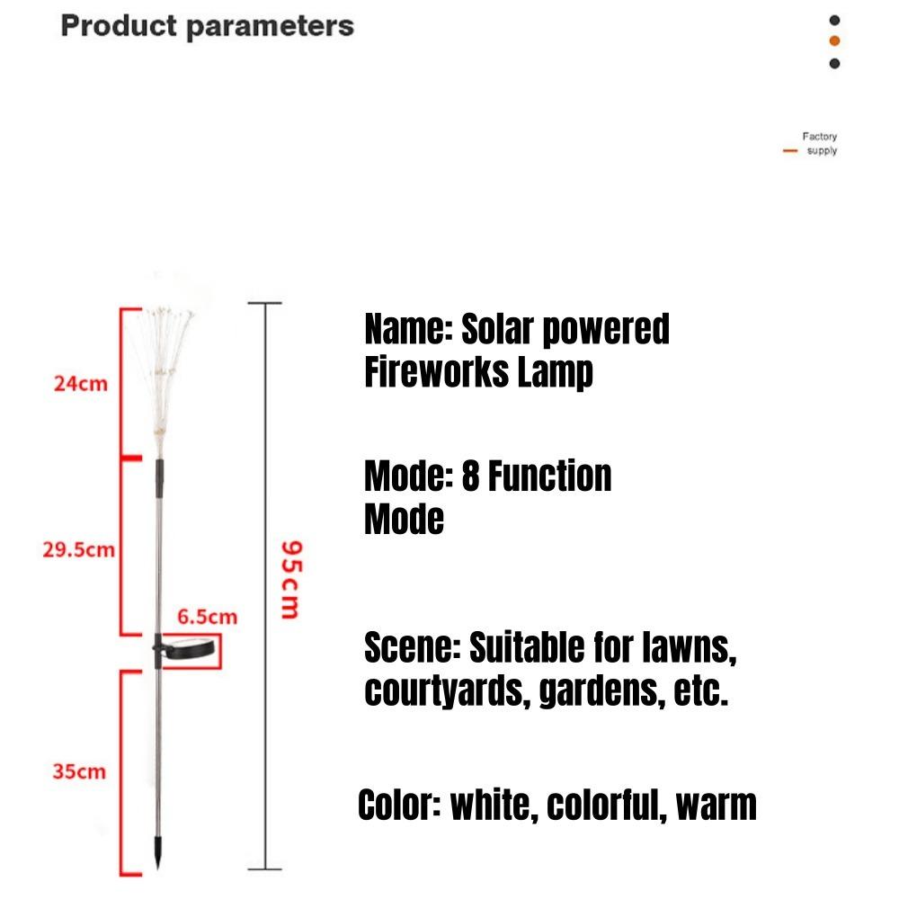 Outdoor 120-420 LED DIY Solar Firework Lights Garden Decoration Fairy Lights Waterproof Dandelion Lawn Lamp for Garden Landscape Lawn Decor