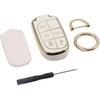 Elegananccy For Jeep Key Fob Cover, Soft Full Protection Key Case Shell Compatible With Jeep Smart Key 3 4 5 Buttons Protector (White)