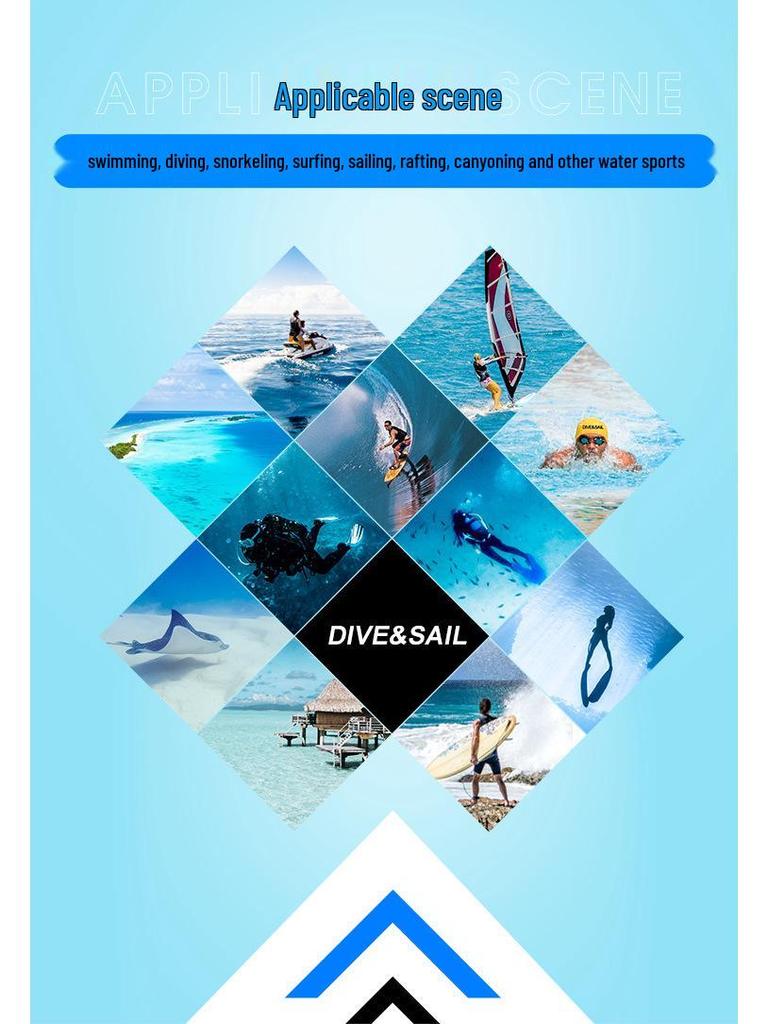 DIVE&SAIL Men's Quick-Dry One-Piece Snorkeling & Surfing Lycra Wetsuit