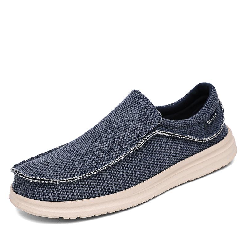 Mens Slip On Cloth Shoes Casual Loafer Canvas Leisure Vintage Boat