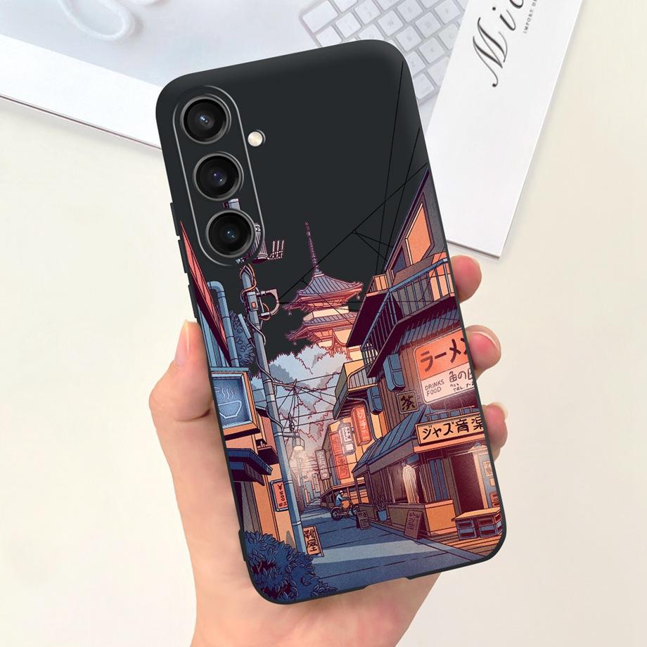For Samsung S24+ S24 Plus Case Cover Samsung Galaxy S24 Ultra Pro Capa Camera Protector Shockproof TPU Soft Fundas With Pattern