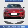 For MAZDA MX-5 MX5 -2026 TPU Headlight Anti-Scratch Smoke Black Transparent Modification Color Changing Protective Film