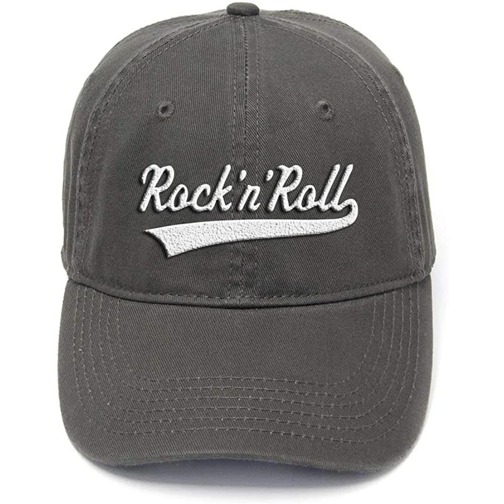 

Lyprerazy Rock N Roll Classics Washed Cotton Flock Printing Adjustable Baseball Cap