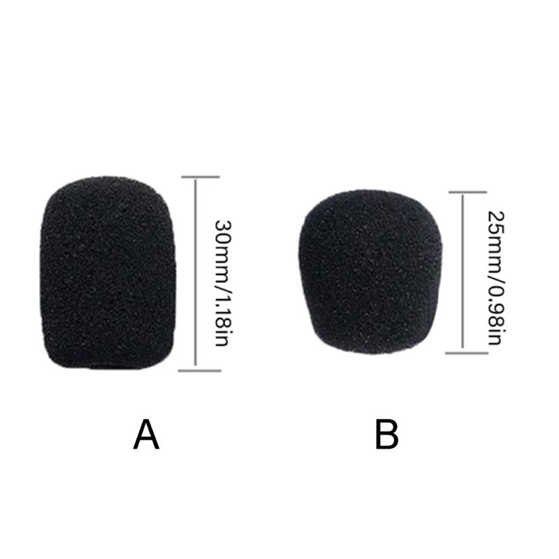 10Pieces Microphones Windscreen Replacement Soft Elastic Sponge Windshields Compatible for Portable Mics Elastic Cover