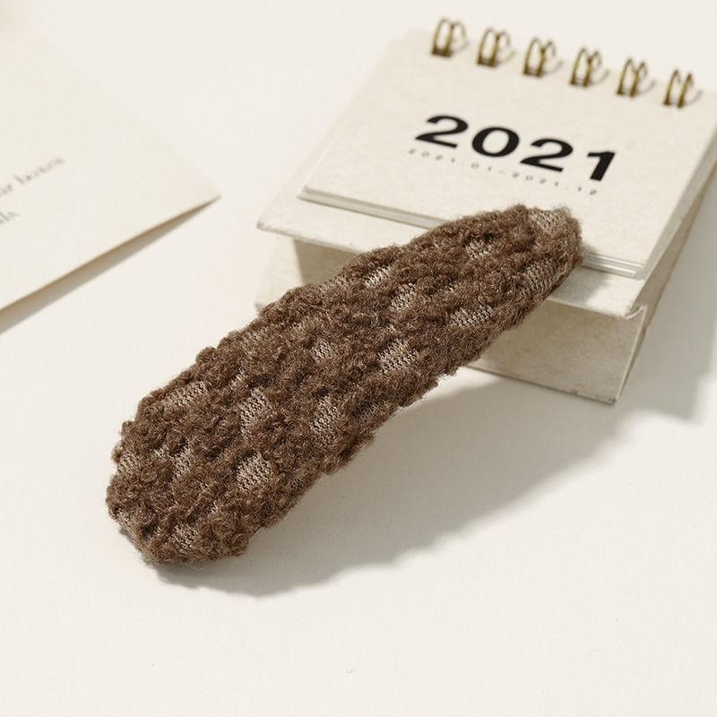 Accessories Clip Hair Headdress Bang Solid Color Side Hairpin Bb Clip Woolen Barrettes