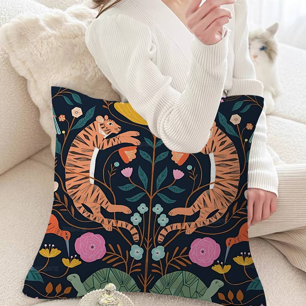 Exotic Animals Abstract Patterns Pillowcase toon Gift Cushion Cover Bedroom Home Sofa Chair Seat Decor pillow case