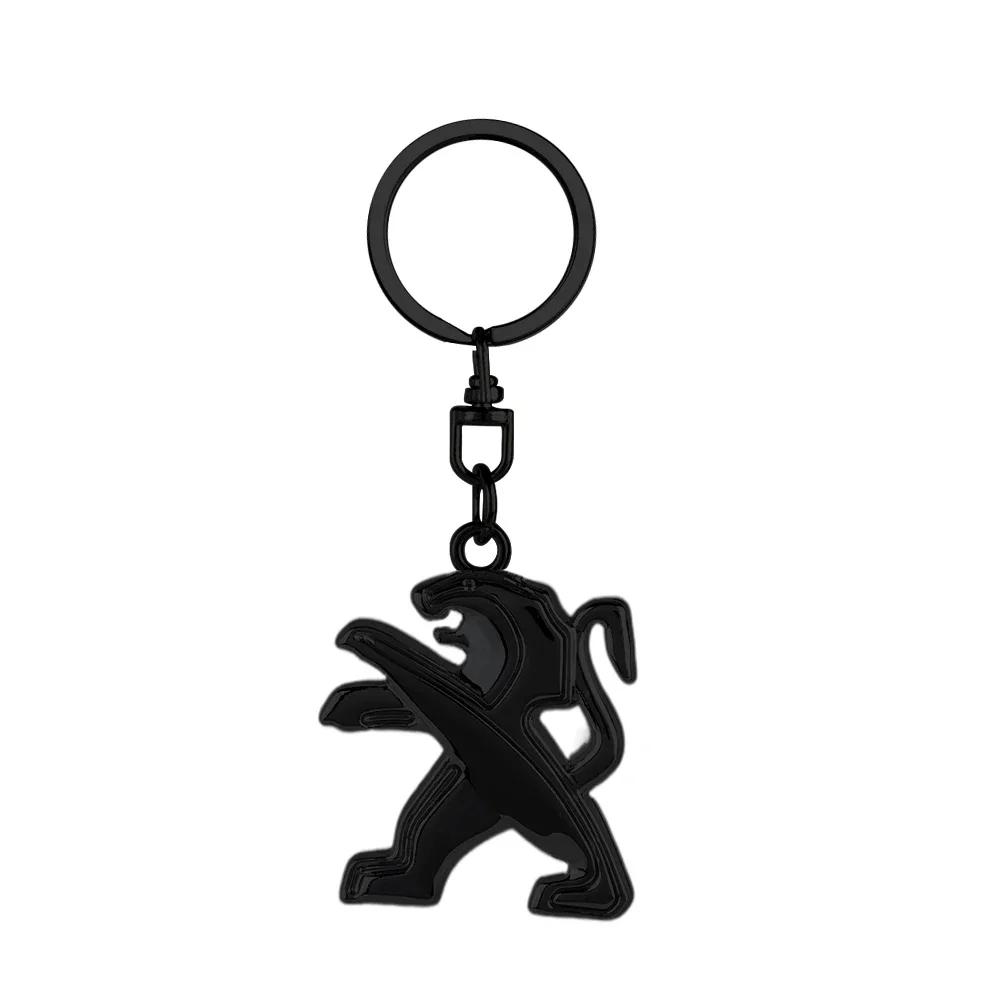 

Car Sticker 2025 Hot 3D Metal Leather Car Styling Keychain for Peugeot 508 208 3008 407 607 307 RCZ 308 206 2008 Auto Key Chain