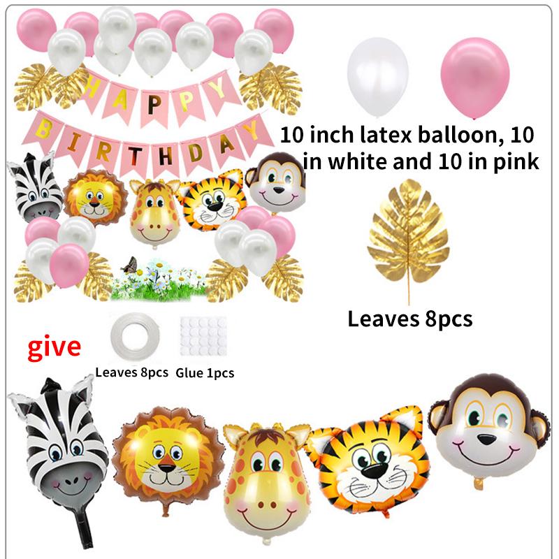 Dschungel Geburtstag Banner - Safari Tier Motiv Dekoration Für Kinderparty