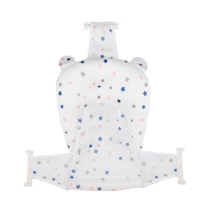 Baby Bath Seat Support Mat Infant Anti-Slip Soft Comfort Body Cushion Foldable Baby Bath Tub Pad Chair Newborn Bathtub Pillow
