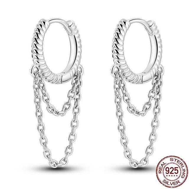 100 % echte 925 Silber Ohrringe Schneeflocke Zirkon Herzform Gold Roségold Zirkon Schmuck funkelnden Creolen Anhänger