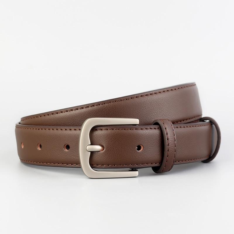 Genuine Leather Lady Belt With Alloy Buckle For Business And Casual Outfits