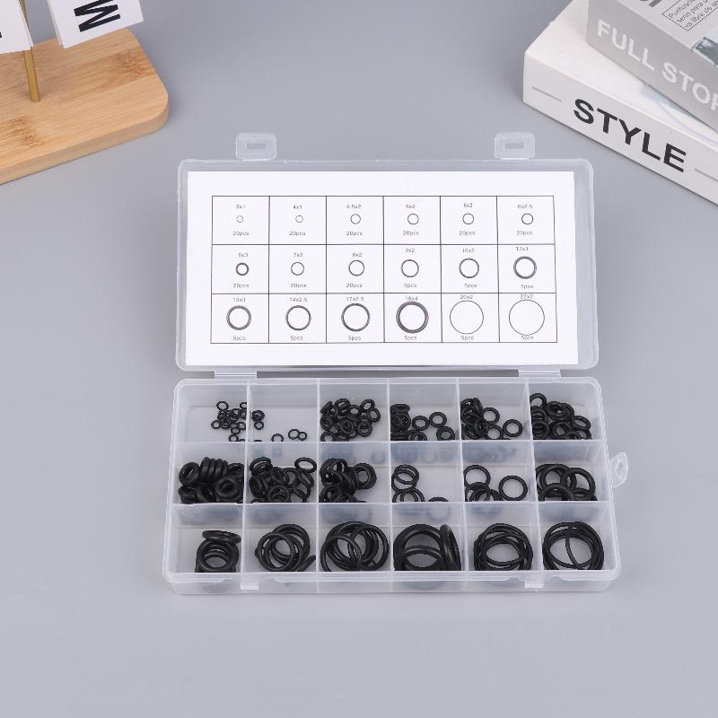 225/1200Pcs Nitrile Rubber Round Gasket Sealing O Ring Set Elastic Oil Resist Washer Gaskets Seals For Faucet Plumbing Repair