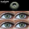 Freshlady Irischgrüne und Graue Kollektion 14,2 mm Farbige Kontaktlinsen 1 Jahr Einweg für den täglichen Gebrauch