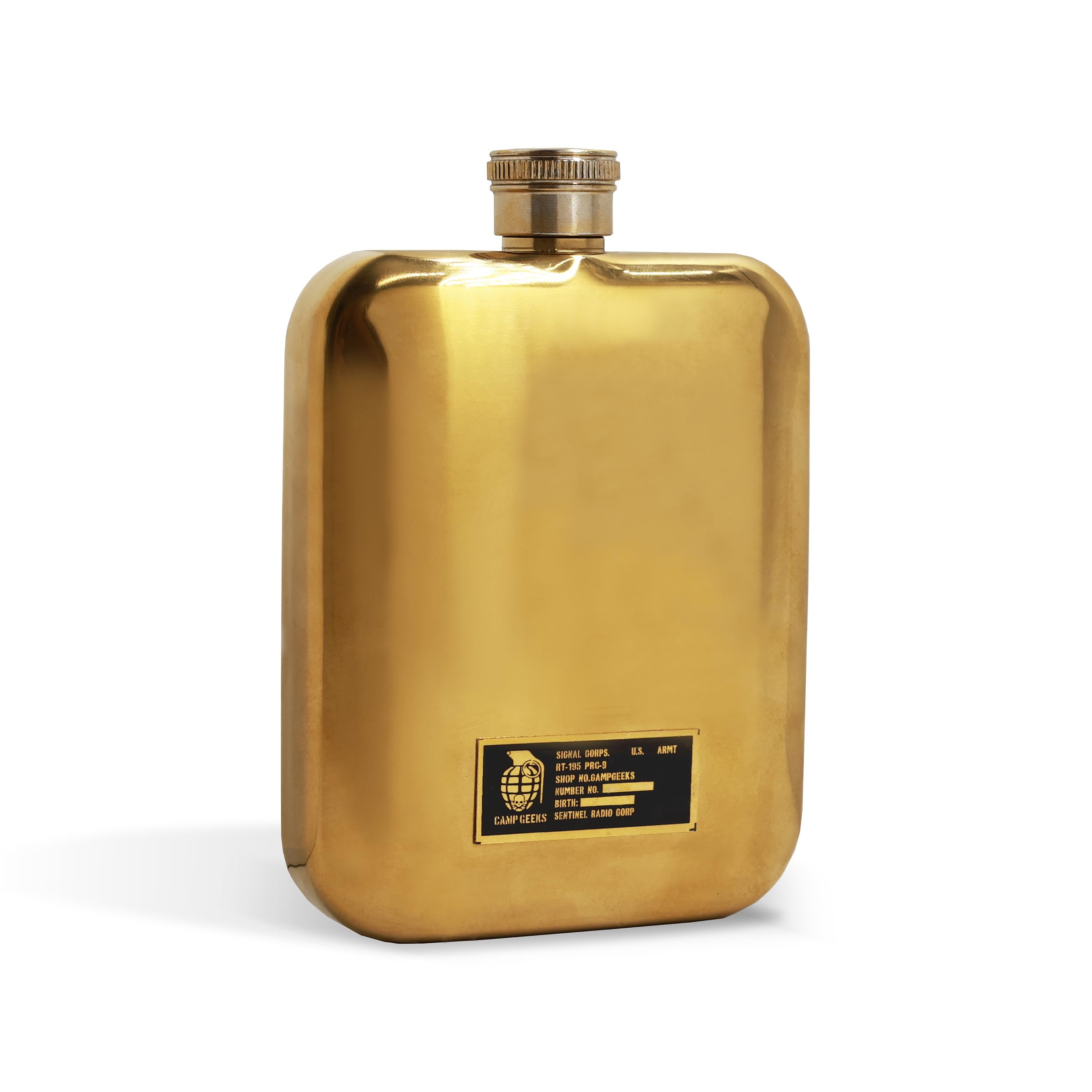 

CAMPGEEKS Paraffin Oil Fuel Bottle, 304 Stainless Steel with Brass Metal Tag, 150ml/1 Piece, Ideal for Outdoor Camping, Hiking, Fishing, and More