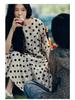 2025 Autumn/Winter Artistic A-line Skirt with Pockets and 3/4 Sleeves