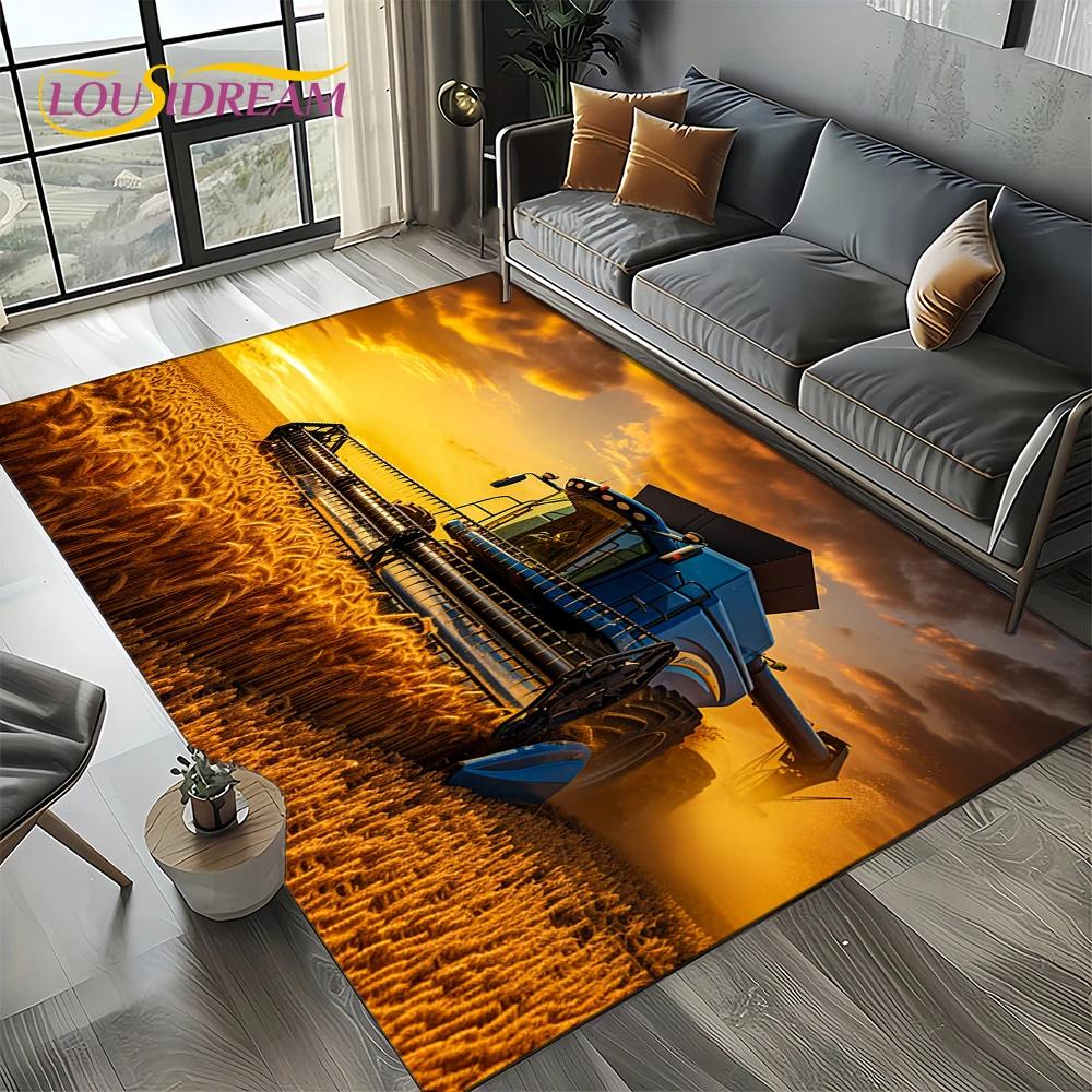 Retro Truck 3D Tractor Car 27 Style Carpet Rug for Living Room Bedroom Home Sofa Decoration,Kid Area Rug Non-slip Floor Mat Gift
