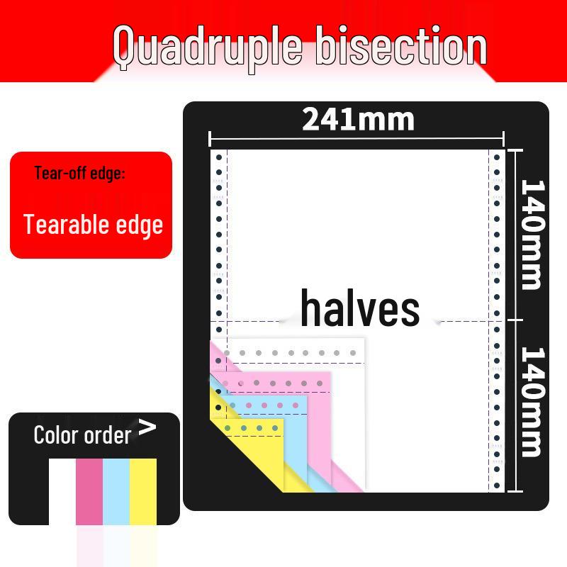 Triplicate Dot Matrix Printer Paper: 2-part, 4-part, and 5-part Delivery Notes
