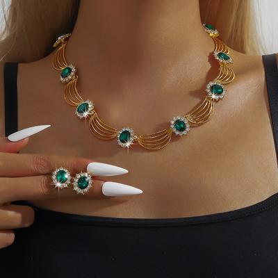 Fashion  Jewelry Set Necklace Earrings For Women Ladies