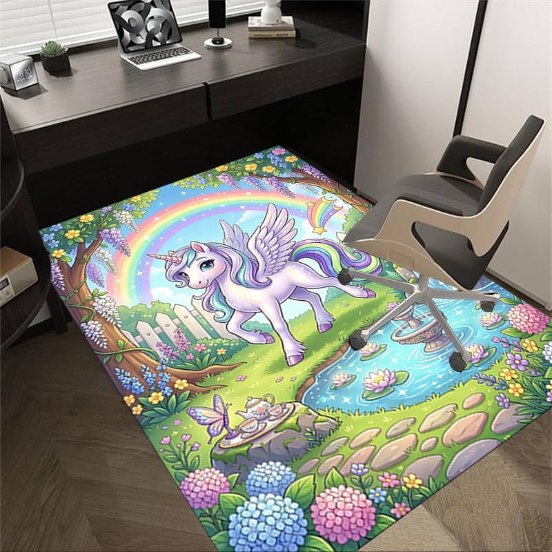 1PC Unicorn Fantasy Extra Large Non-Slip Floor carpet, Office, family, bedroom, Studio - Large Area RugJ0363