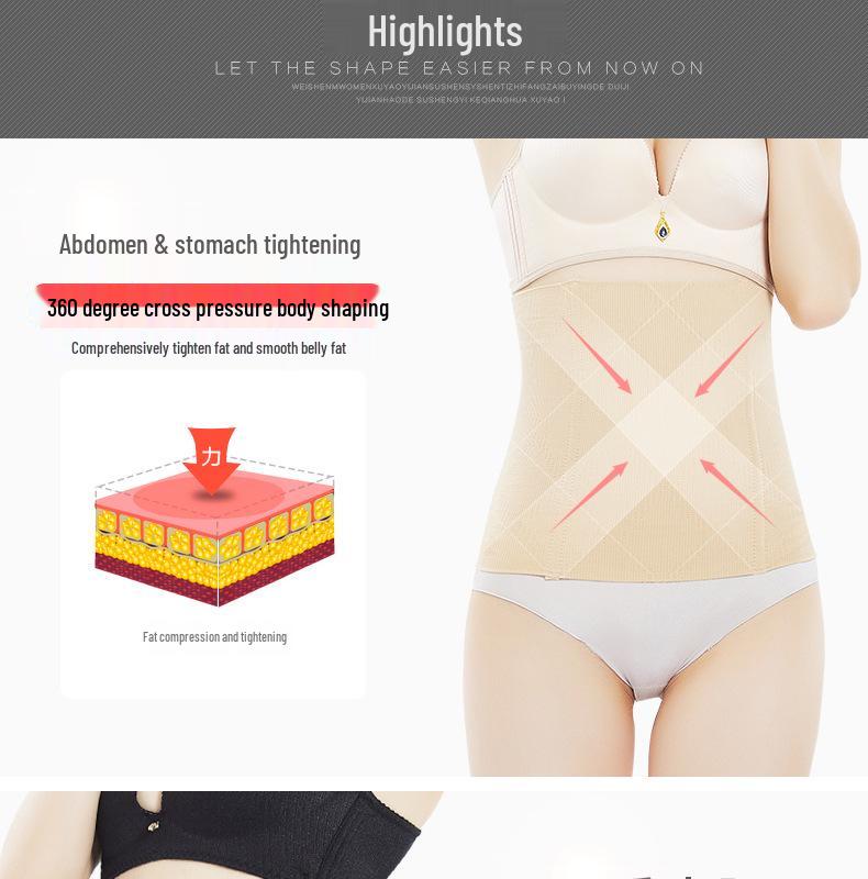 Damski poporodowy bezszwowy pas modelujący brzuch i talię z pamięcią kształtu