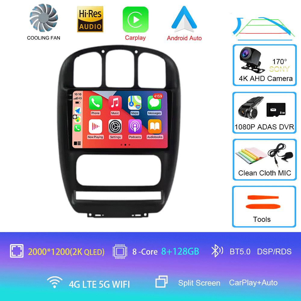 For Dodge Caravan 4 For Chrysler Grand Voyager RS 2000 - 2012 Android 14 Carplay Auto Car Radio Multimedia Video Player Screen