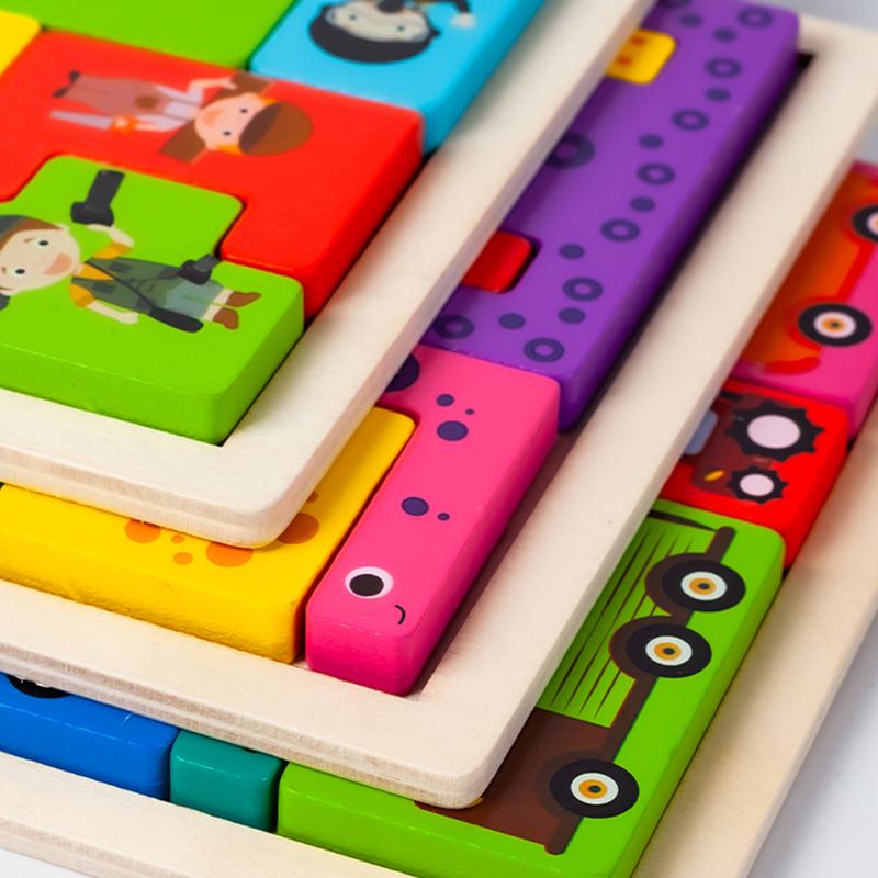 Montessori Spitzenklasse Tiere Überlegene Klasse Charaktere Hochstandard Transport Premium-Qualität Holz Erste Klasse Puzzle Überlegene Klasse