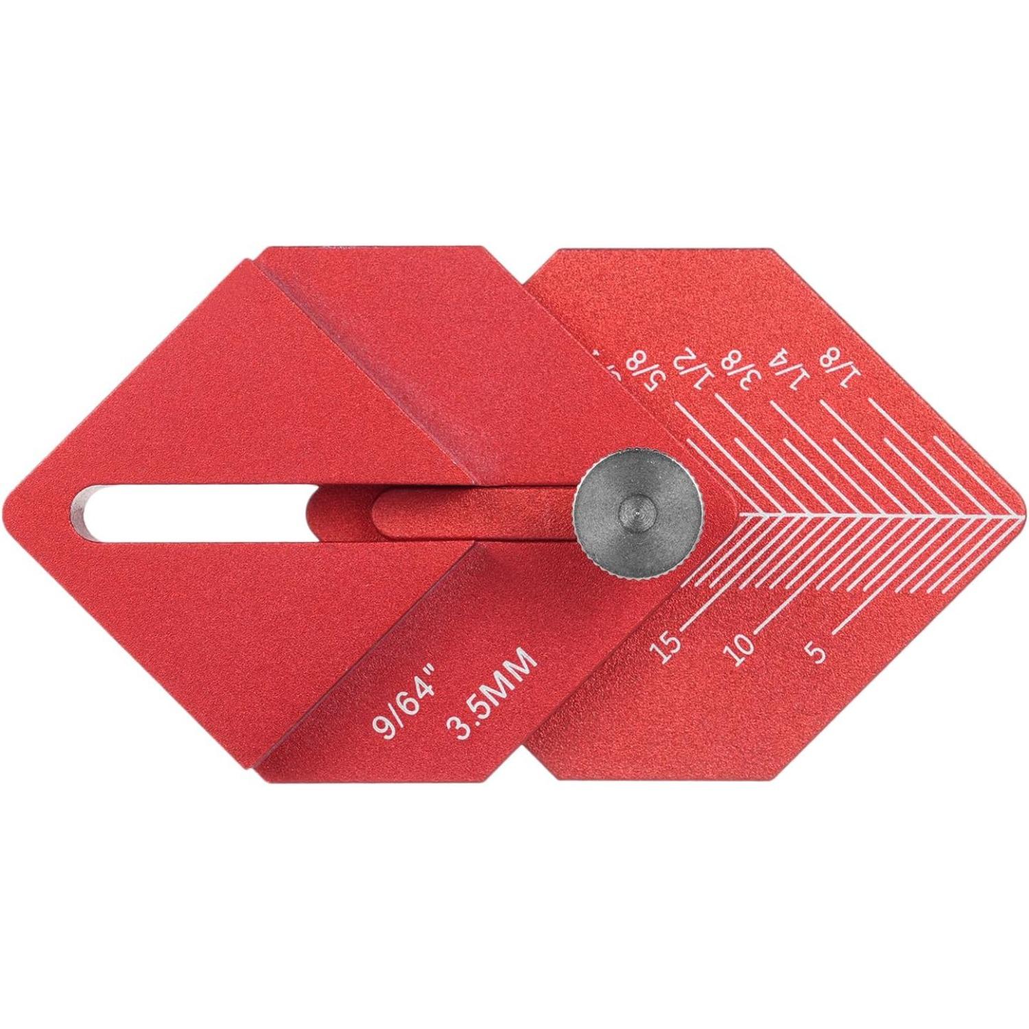 

Woodworking Measuring Ruler Trim Carpentry Tools Finishing Work Multi-Tool for Measuring and Marking Short Offsets,CNC-Machined Marking Ruler червоний