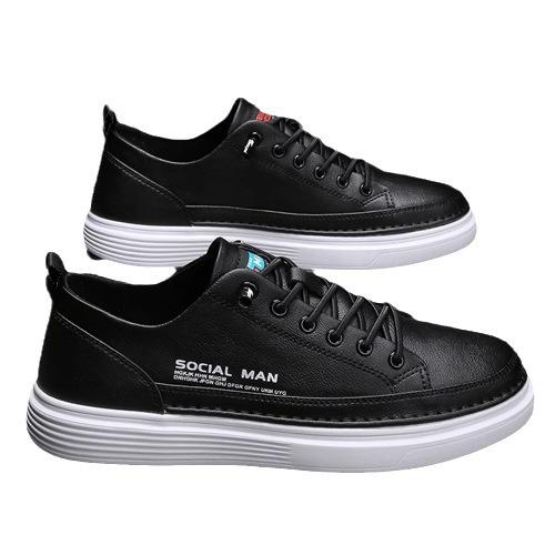 Putian men's shoes autumn 2024 new casual waterproof leather board shoes men's versatile soft sole sports men's trendy shoes