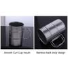 Heat-resistant Stainless Steel Camping Mug Folding Handle Portable Outdoor Drinking Cup  RV Party