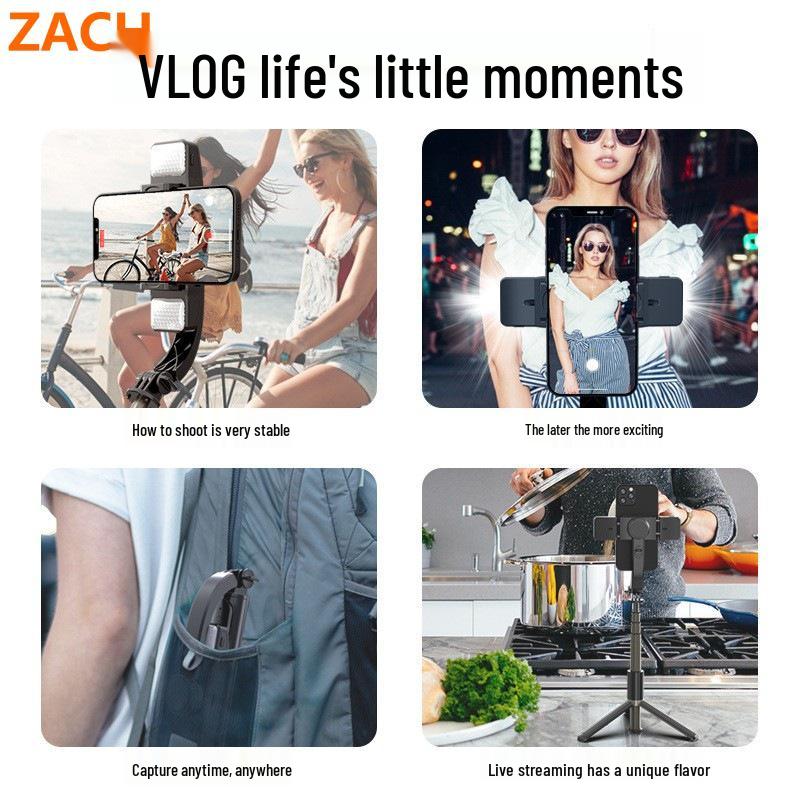 ZACH 360° Selfie Stick & Gimbal Stabilizer with Dual Fill Light