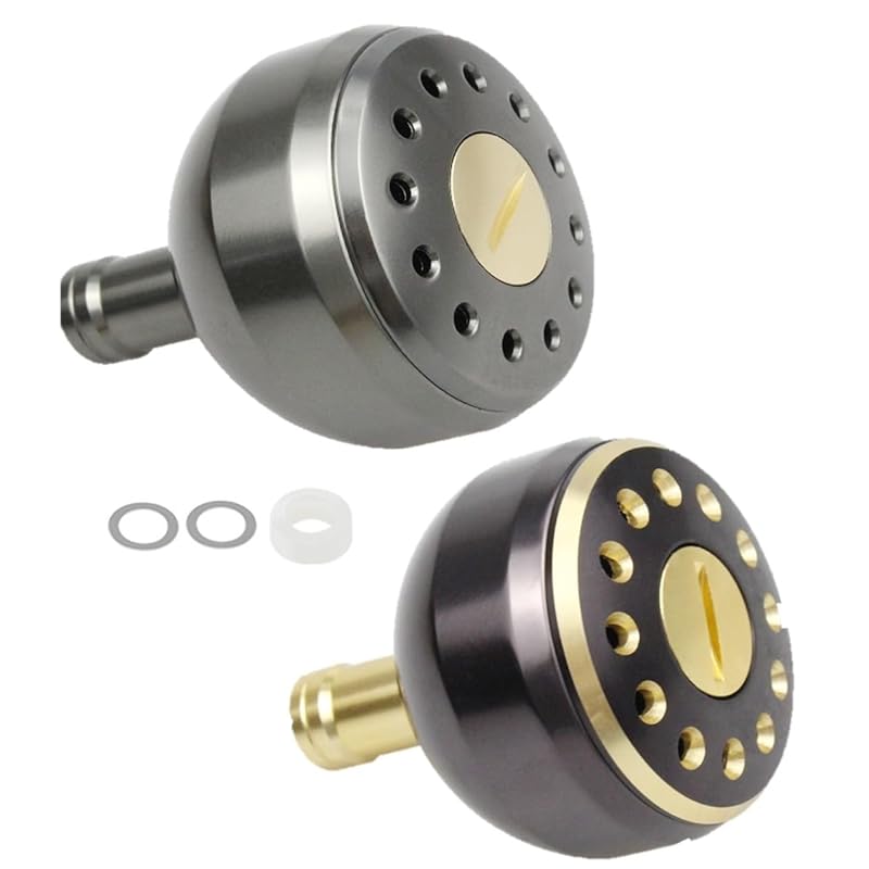 

[APAGAI] [Set of 2] Aluminum round knob Made of aluminum spinning reel fishing Green items power handle knob shimano A daiwa S exchange 38mm