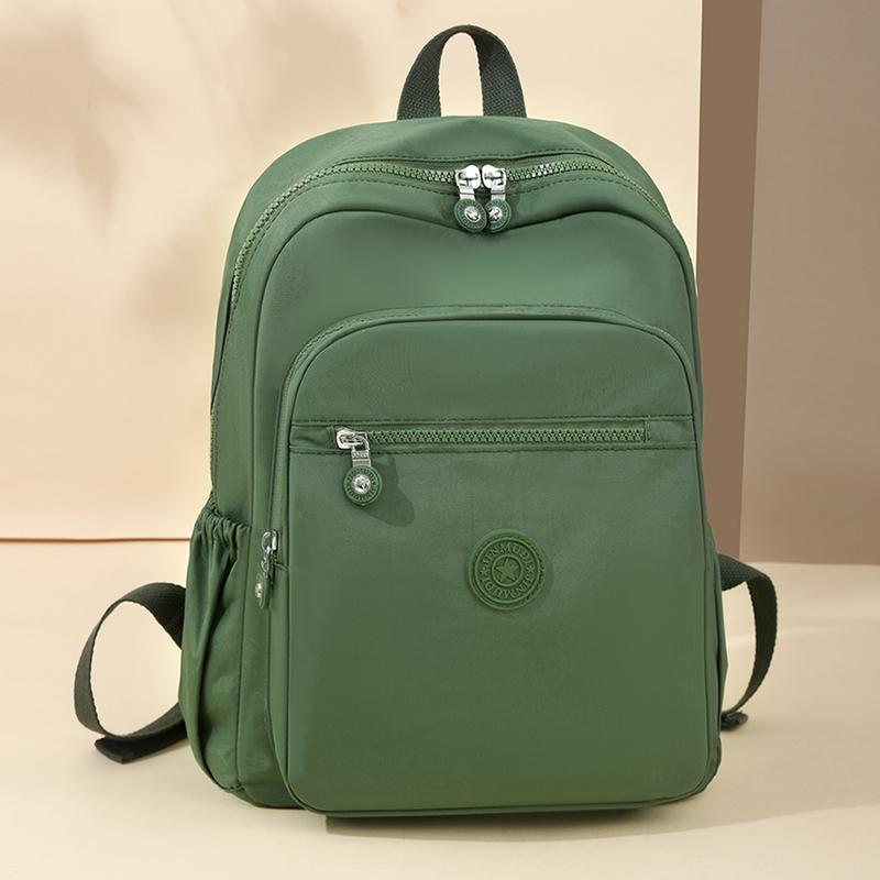 Lightweight Backpack Sleeve Pull Rod Women's Travel Backpack Water-repellent Nylon Schoolbag