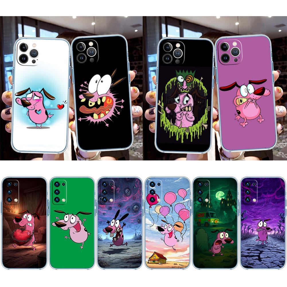 C-Courage C-Cowardly D-Dog Transparent Phone Case for Motorola Moto Edge 20 30 40 50 S30 Fusion Ultra Pro Neo Lite + G200 G23