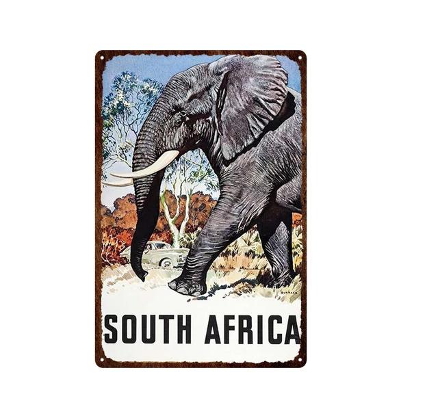 Morocco Hawaii Africa Sunset Scenery Metal Sign Vintage Travel Poster Hot Sale Wall Art Decoration Retro Iron Painting Tin Pl