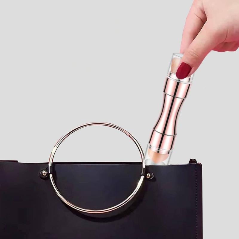 4 In 1 Makeup Brush Eyeshadow Eye Lip Face Concealing Blush Foundation Brush All In One Retractable Travel Size Makeup Brush