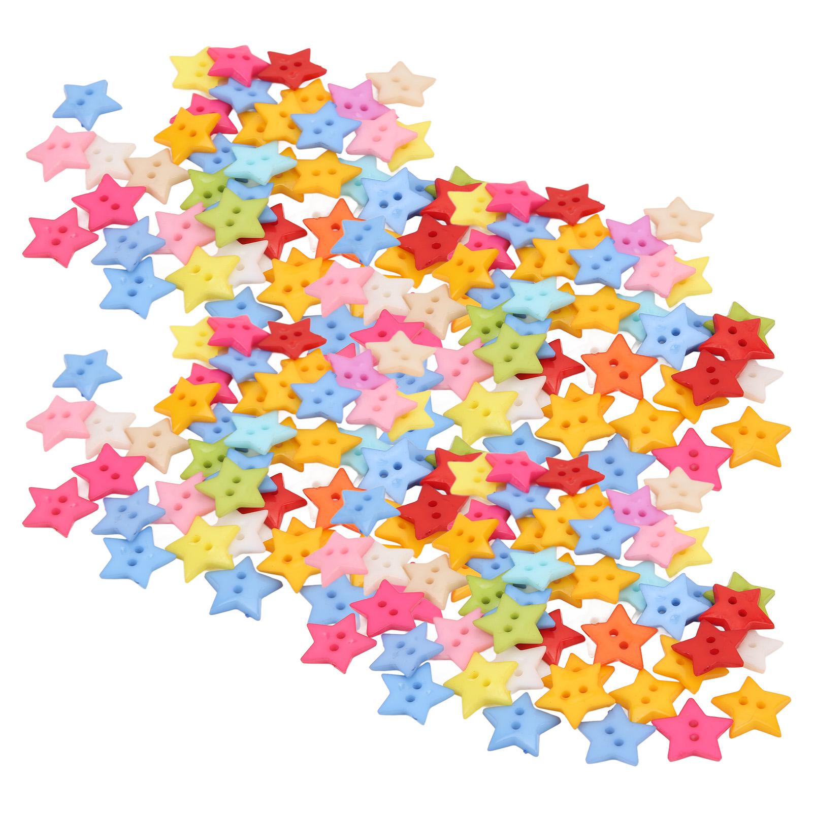 

200 Pcs Buttons Durable Not Easy Fade Cute Portable Widely Application Cute Resin Button for Sewing19MM