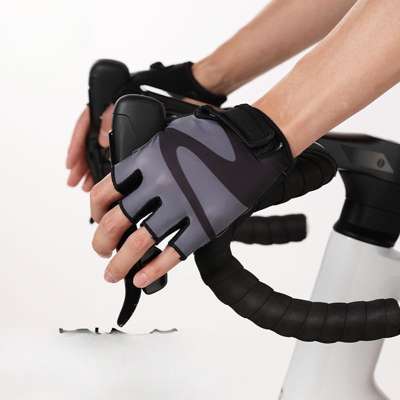 Outdoor Cycling Gloves Half Finger Anti Slip Shock Absorption Men and Women Road Bicycle Yoga Dumbbell Sports Fitness Gloves