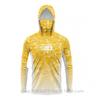 Mens Quick-Dry Ice Silk Long Sleeve Fishing Shirt UPF50 Sun Protection Hooded Tee With Integrated Face Cover