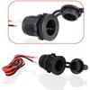 Pack Of 3 Car Cigarette Lighter Sockets Waterproof Marine-Grade Car Cigarette Lighter Adapter For 12 V/24 V Dc Car Boat Motorcycle With 0.6 M Conne