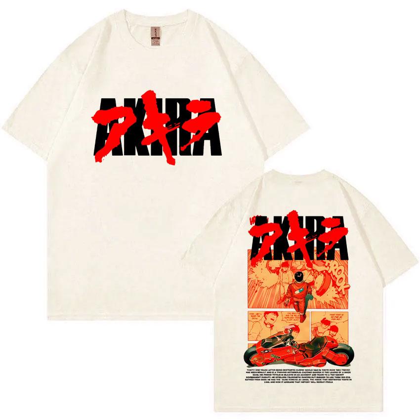 Japanese Science Fiction Cartoon Movie Anime Akira Shotaro Kaneda Graphic T Shirts Unisex Women Cotton Vintage Oversized T-shirts