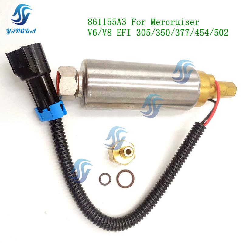 AP03 Low Pressure Electric Fuel Pump for MERCURY Mercruiser Boat 4.3 5.0 5.7 861155A3 V6 V8 Carb Marine Fuel Pump Boat Motor