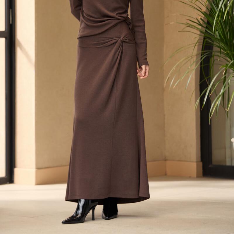 ELLASSAY Simple Twist Knit Long Skirt M