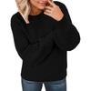 Women's Fashion Casual Round Neck Long Sleeve Cable Knit Sweater Top