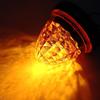 Customize 24V Truck LED Side Marker Lamps with Crystal 16 Universal Cutout, LEDs, Fit, Yellow/Red/White/Amber (10 LEDs, Orange)