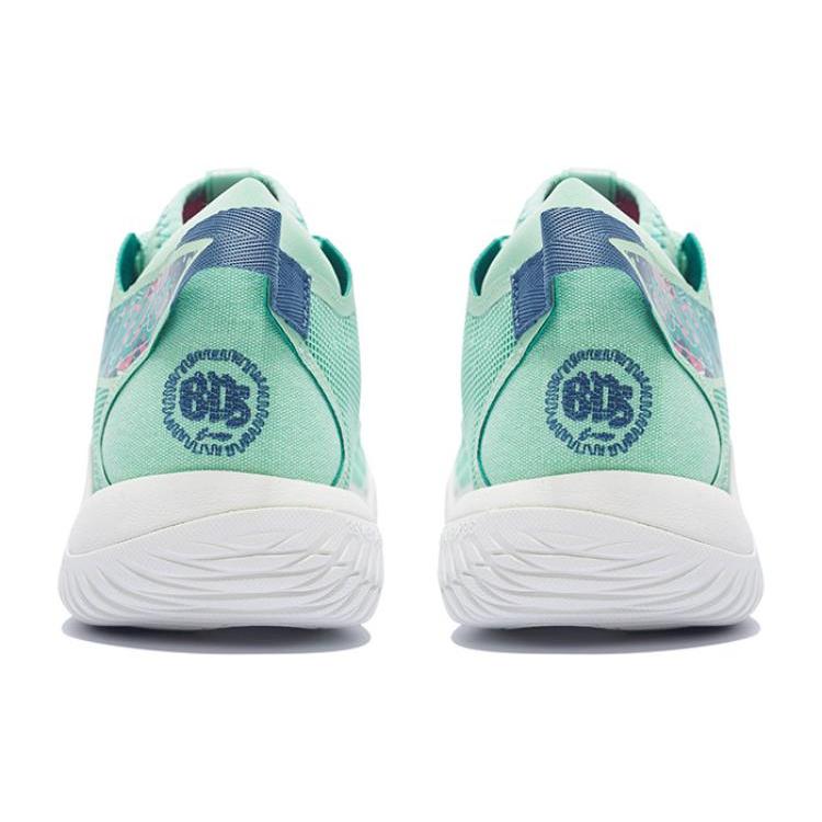 New LiNing Badfive 2 Low Cushioning Anti Slip And Wear Resistant Coverage Support Low Top Basketball Shoes Green ABFT029-3